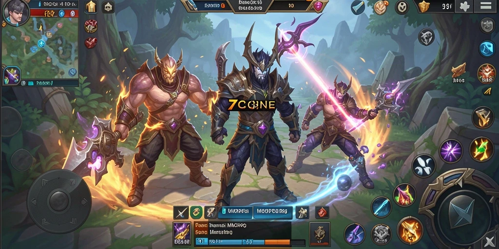 Tampilan gameplay menegangkan di dunia fantasi 7CONE.