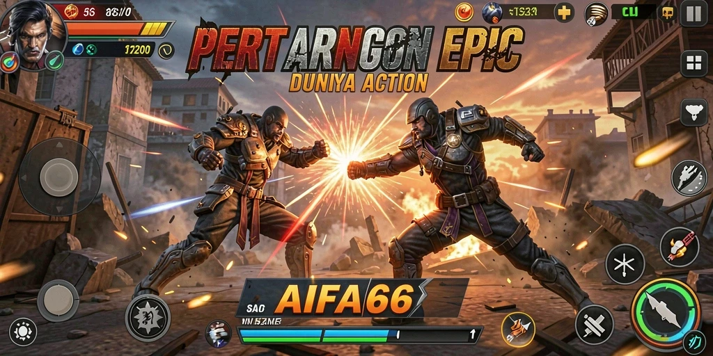 Tangkapan layar AIFA66 menampilkan aksi seru dalam pertempuran epik.