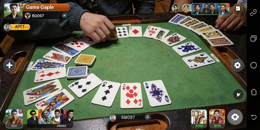 Tampilan gameplay seru dalam permainan Gaple API77.
