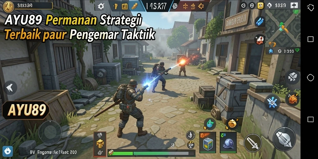 Tampilan utama AYU89 menunjukkan pertempuran strategis yang intens.