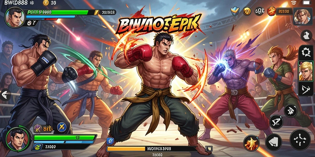 Tampilan aksi gameplay hebat di BWO888 dengan pertarungan yang intens.
