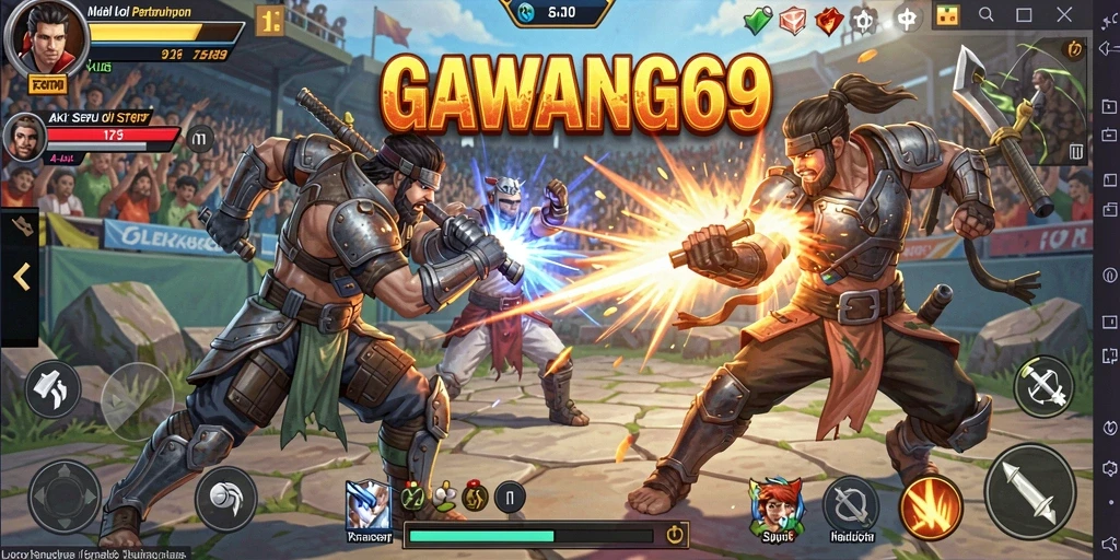 Tampilan gameplay Action GAWANG69 yang mendebarkan dan penuh aksi.