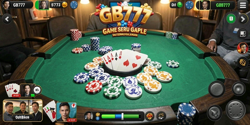 Tampilan gameplay menarik dari GB777 yang menampilkan kartu Gaple.