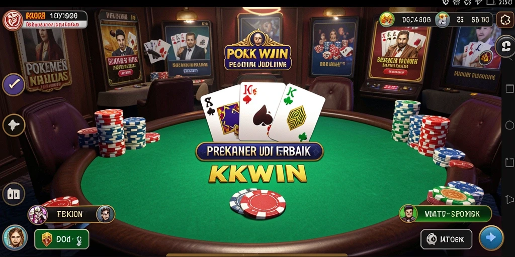 Tampilan gameplay seru dalam KKWIN, nikmati permainan Poker yang mendebarkan.