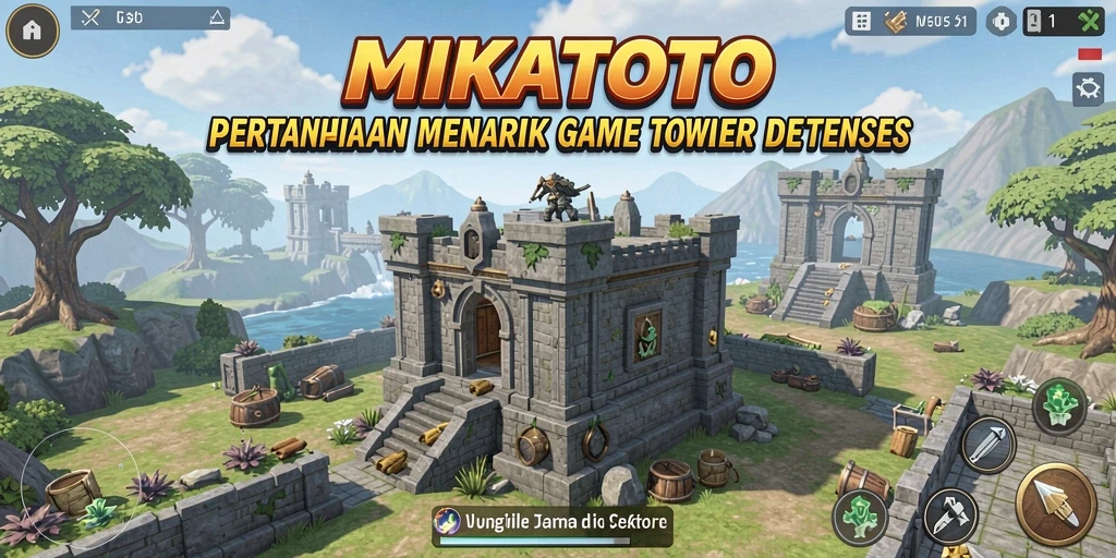 Screenshot gameplay MIKATOTO menampilkan aksi seru di Tower Defense.
