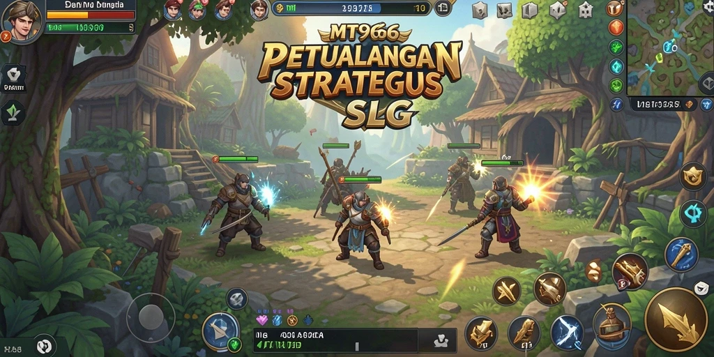 Tangkapan layar gameplay MT966 menunjukkan pertempuran yang mendebarkan dan strategi yang cermat.