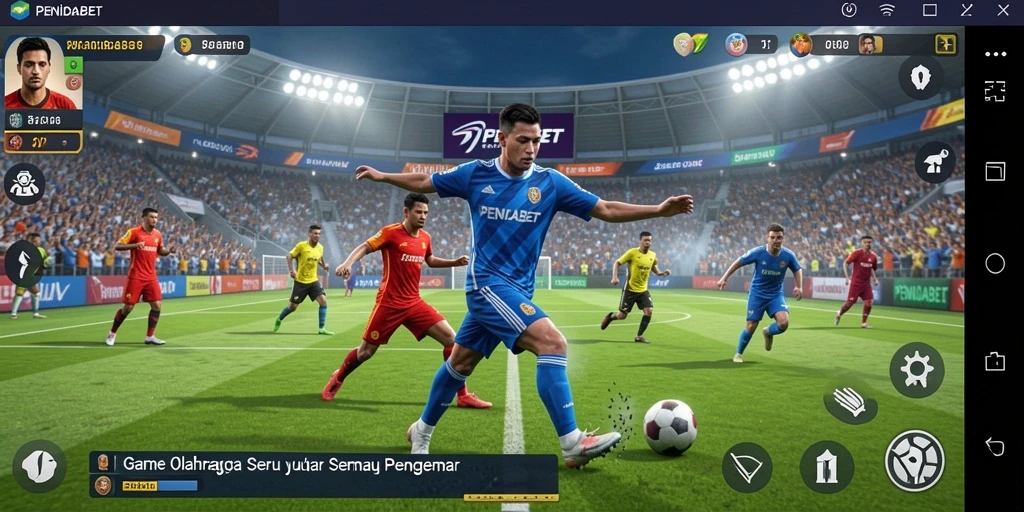 Screenshot utama PENIDABET menampilkan aksi seru permainan olahraga.
