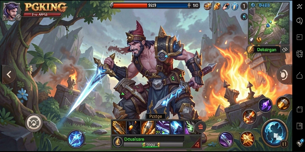 Tampilan gameplay PGKING yang mengesankan dalam aksi ARPG.