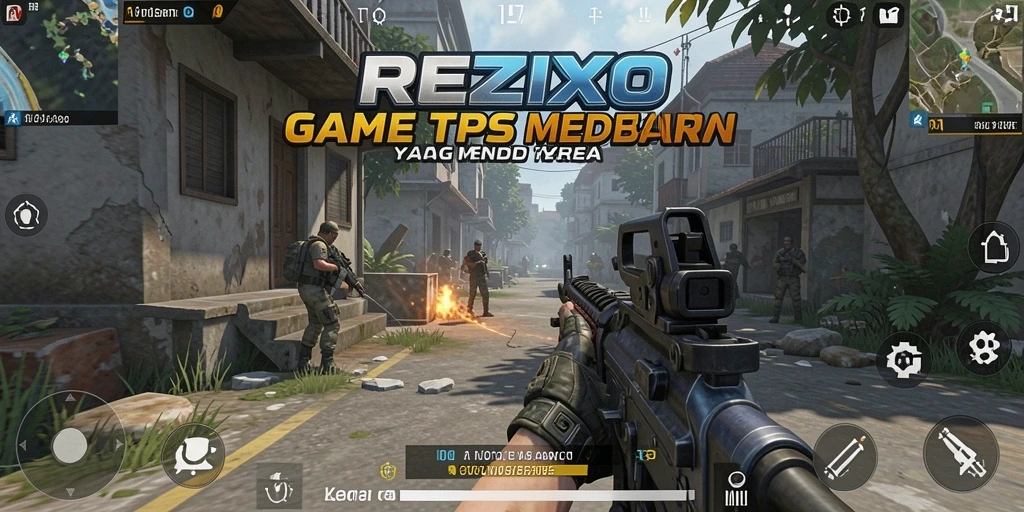 Tangkapan layar gameplay REZIXO menampilkan aksi mendebarkan dalam mode TPS.
