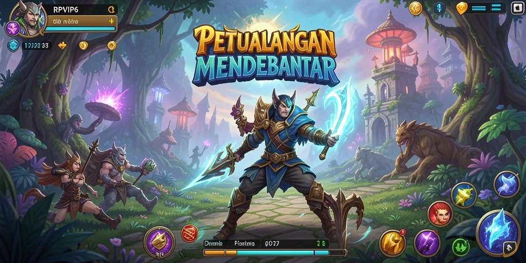 Gameplay <strong>RPVIP6</strong> menampilkan petualangan mendebarkan di dunia fantastis.