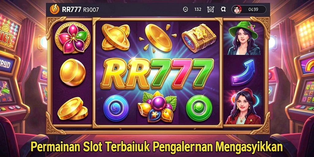 Tampilan gameplay menarik dari permainan Slot RR777 yang seru.