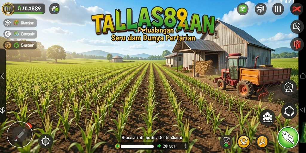 Screenshot TALAS89 memperlihatkan gameplay yang menarik di ladang pertanian.