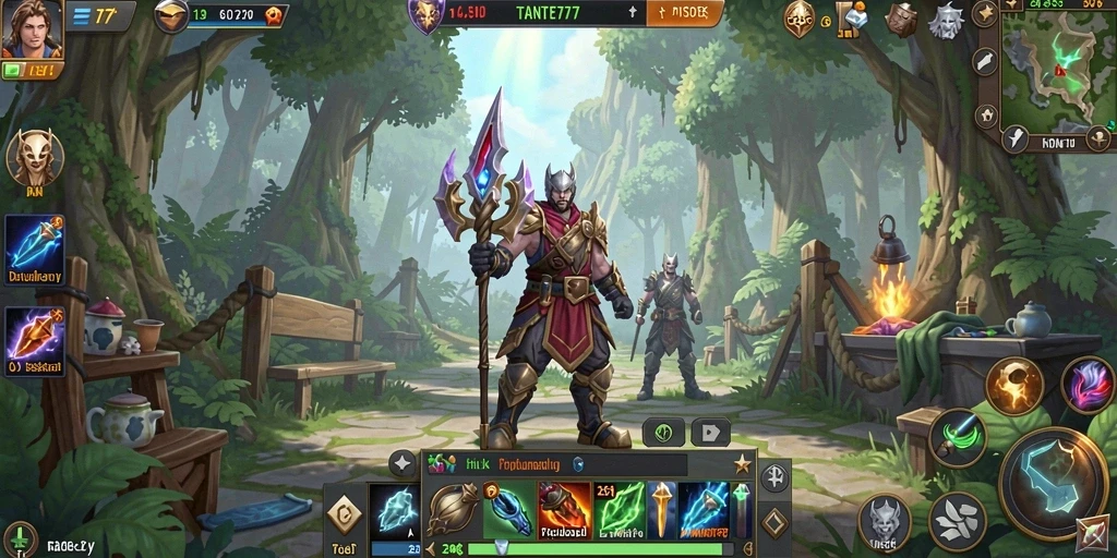 Screenshot gameplay TANTE777 yang menampilkan pertarungan seru dan grafis yang memukau.